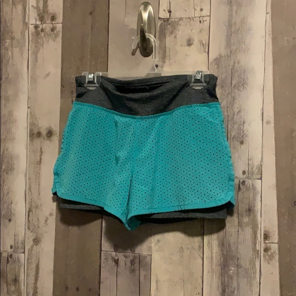 Gapfit girls running shorts Aqua & Charcoal M 8-9
